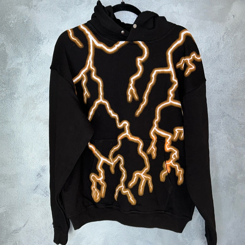 NWOT Darc Sport Wolves Club Lightning Black Hoodie - Picture 2 of 13